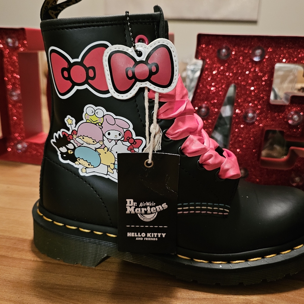 LIMITED EDITION Dr. Martens x Hello Kitty Black Boots